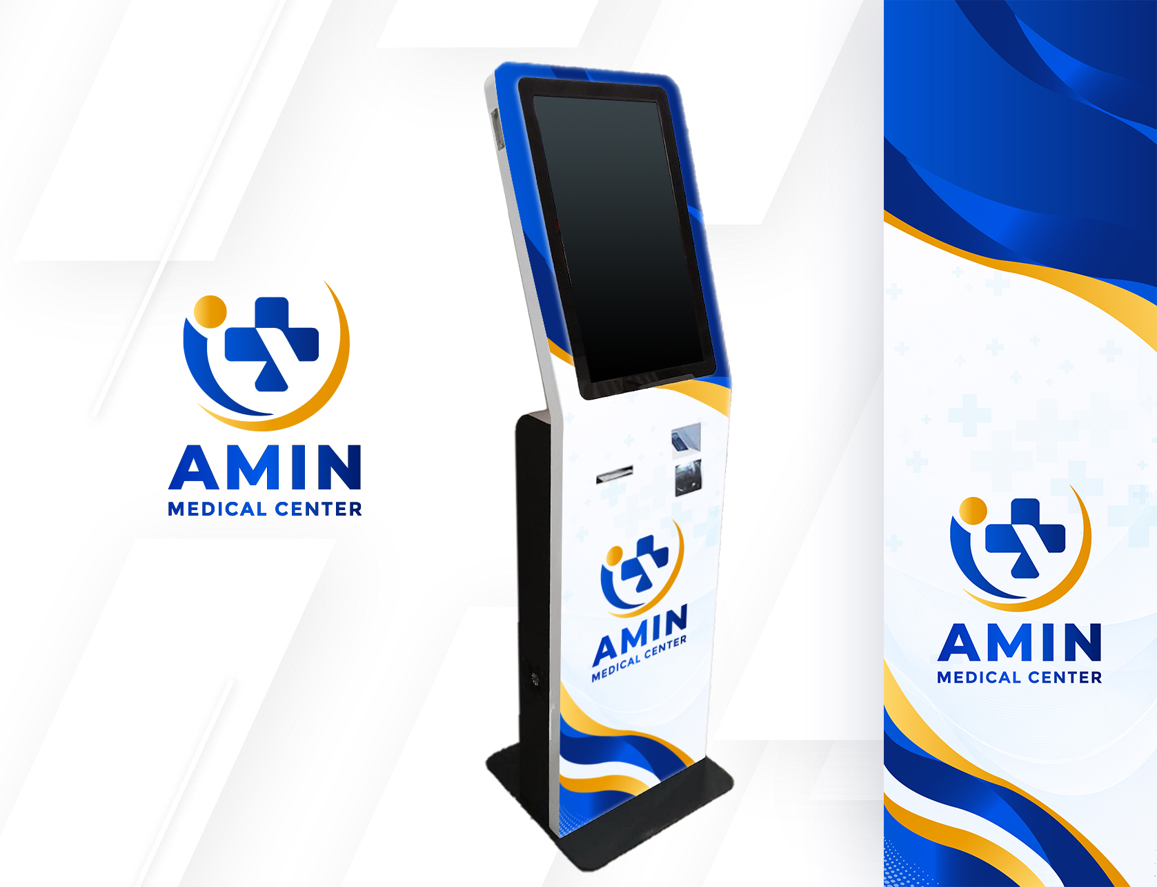 Mockup Desain KiosK Antrian Amin Medical Center (AMC)